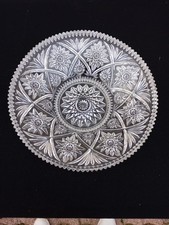 Ancienne Grande Coupe A Fruits En Verre Ciselé, Art De Table 33cm , Voir Photos