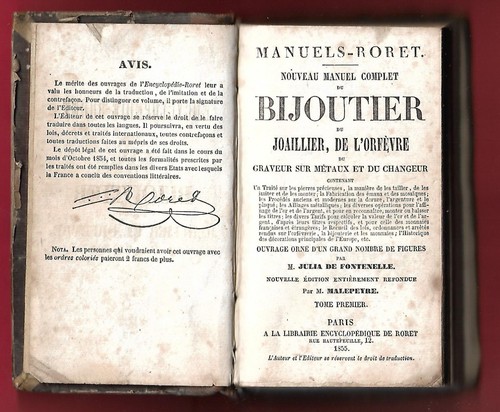 Manuel roret bijoutier - roret, du