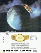 PUBLICITE ADVERTISING 037  1964  la montre Eterna-Matic 3000 dato