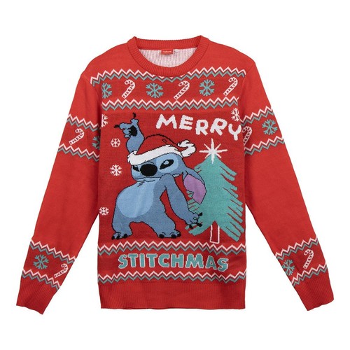 Pull noël stitch rouge - rouge, l