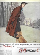 AD PUBLICITE   TISSUS H MOREAU C PIERRE MOURGUE TISSUS LA MAISON DU BON GOUT