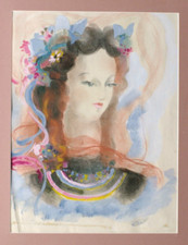 Portrait aquarelle et gouache