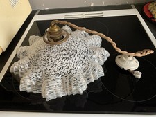 Ancien abat jour verre - , monte