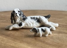 Ensemble de figurines en céramique pour chien chiot et mère joli décor maison...