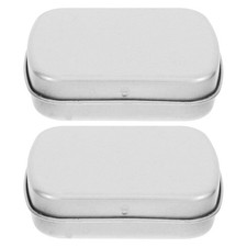  2 Pcs Petite Boîte Metal Palette Portable Aquarelle De Mélange Peinture