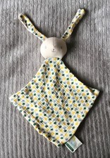 Doudou Lapin beige vert jaune bleu lange Klorane