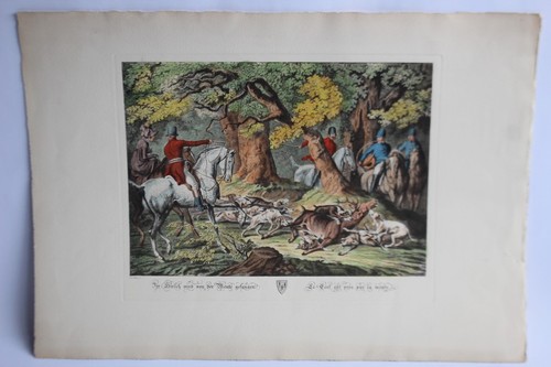 Gravure rugendas chasse - rugendas, à