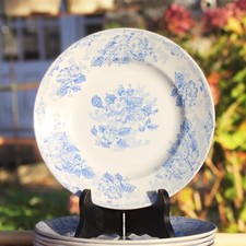 Lot 4 assiettes plates modèle Fleurs de pommier Saint-Amand Lebacqz & Bouchart