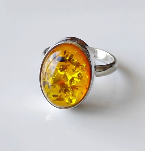 Bague ambre la baltique - ambre,