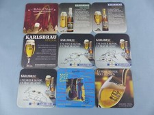 Lot de 9 SOUS BOCK KARLSBRAU EXPORT FRANCE  beer mats bierviltje Bierdeckel