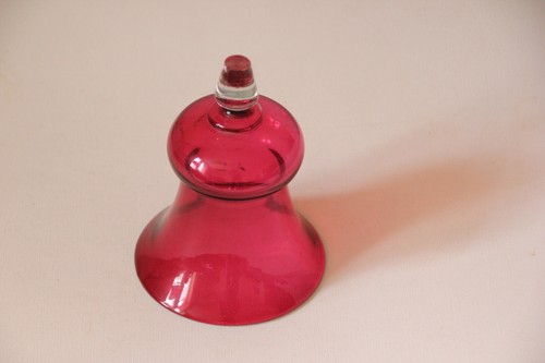 Cloche ancienne verre rose - cloche, en