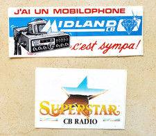 Autocollants  publicitaire ancien CB MIDLAND PRESIDENT SUPERSTAR  vintage 80’s 