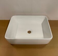 OCEANIC VASQUE A POSER EN CERAMIQUE FORME RECTANGLE NAIÃ - 48X37.5X13.5 CM BLANC