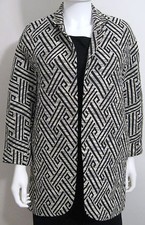 ZARA BASIC Coat Black White