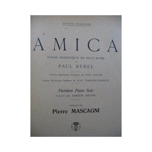 Mascagni pietro amica - mascagni,