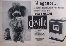 PUBLICITÉ PRESSE 1962 POELE A