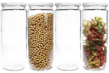 Lot de 4 bocaux de conservation 11 l avec bouchon à vis bocal en verre avec é...