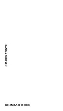 Bedienungsanleitung-Operating Instructions Bang Olufsen Beomaster 3000