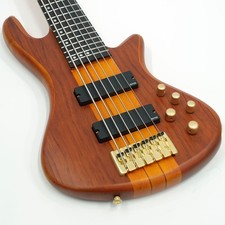 Haut Schecter Stiletto Studio 6 Bass EMG HZ 35" acajou Bubbyga d'occasion