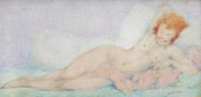 tableau ancien Lucien Boulier femme nue post-impressionnisme Art Déco