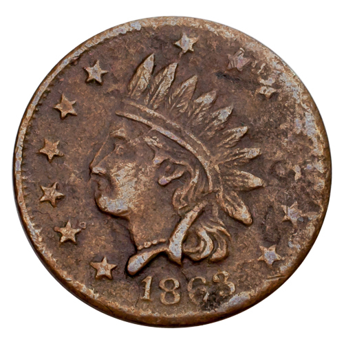 1863 guerre civile token - 1863,
