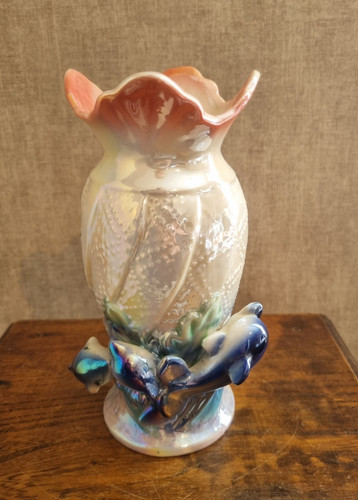 Vase dauphins bleu océan - 3d,