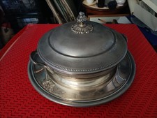 Plat et soupière ou légumier Métal argenté anglais