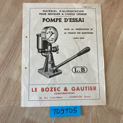 Pompe essai tarage - essai,