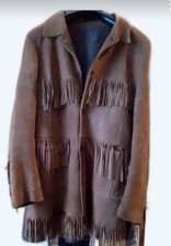 Veste A Franges En Cuir