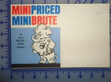 Buick Opel Mini Brute 1968 brochure dépliant dépliant enveloppe d'origine 