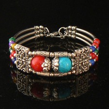 Joli Bracelet du Style Tibétain multicolore