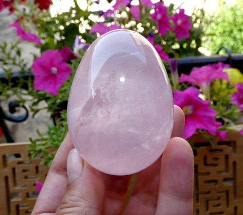 œuf yoni quartz rose naturel - quartz,