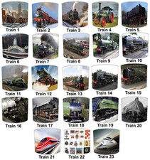 Locomotive Abat-Jour Qui Convient Steam Trains Ensembles Peint & Housse Couette