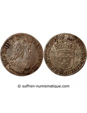 France Louis XIV - 1/4 Ecu A La Mèche Courte 1644 A Paris