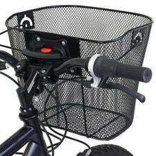 Panier Vélo Métallique Maille Guidon Avant VTT Rangement Panier Suspendu Support