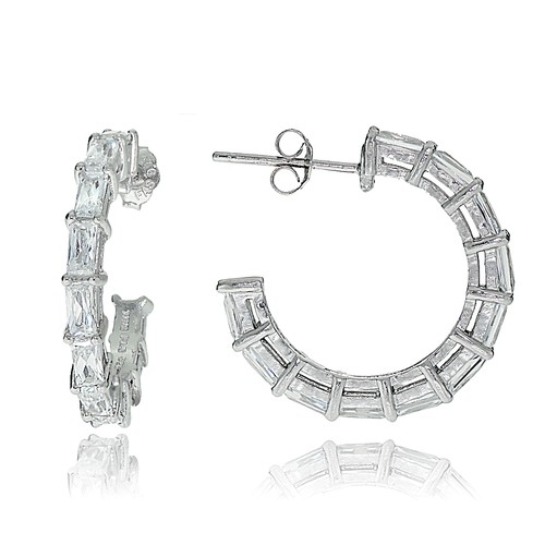 Argent sterling baguette - argent,