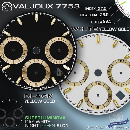 Dial movement eta valjoux - dial,