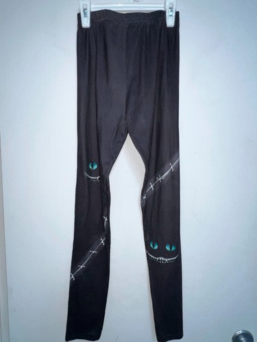 Black cheshire cat leggings - black,