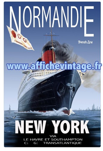 Affiche poster paquebot - affiche,