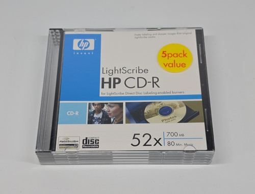 Lightscribe 52x 5 pack - hp, 5-pack