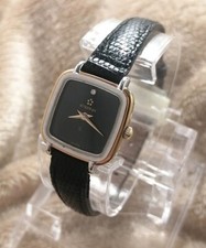 Montre LUXE Femme Vintage Watch 1982 ETERNA Cuir Bicolor Quartz Classique Neuf
