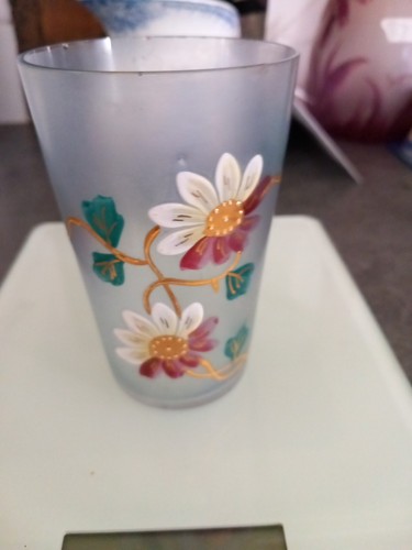 Ancien verre décor - , émaillé