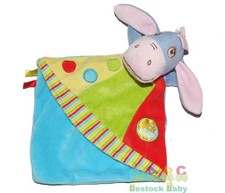 Doudou plat Bourriquet bleu