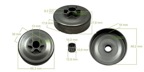 Tronçonneuse 6 dents - 3/8",