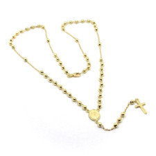 Collier chapelet jaune 18k - collier,