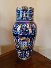 Vase en Faïence de Gien Décor Renaissance Hauteur 36 cm