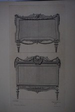 PEQUEGNOT (1819-1878) GRAVURE XIX ORNEMENT VERSAILLES BAROQUE MOBILIER COCHIN G