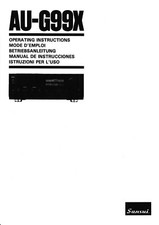 Instructions D'Utilisation - Manuel D'Exploitation Pour SANSUI AU-G99 X