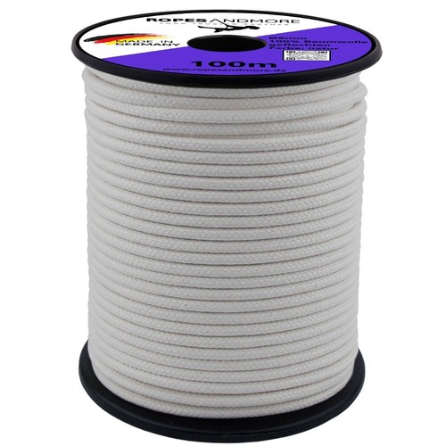 Corde coton naturelle - , tressé
