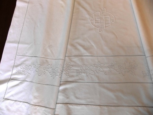Drap lit ancien métis - de,